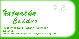 hajnalka csider business card